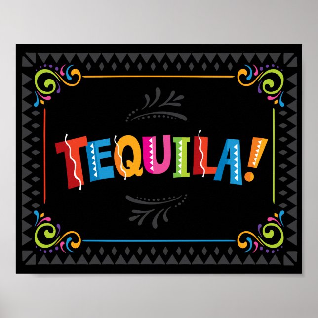 Poster Fiesta TEQUILA ! Imprimer la signature de la parti (Devant)