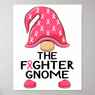 Poster Fighter Gnome - Sensibilisation au cancer du sein