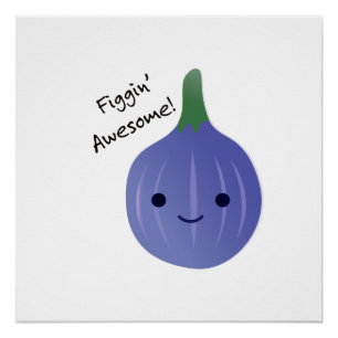 Poster figue Awesome Fig Pun