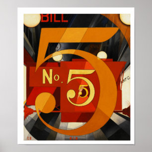 Poster Figure 5 en or par Charles Demuth