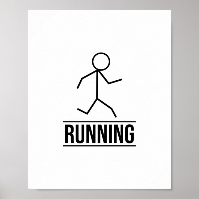 Poster Figure de petit bâton de roulement (Devant)