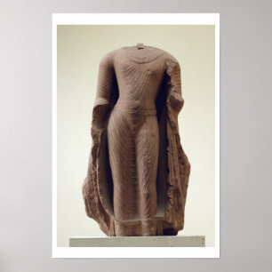 Poster Figure d'un Bouddha debout, Jamalpur, Mathura (re