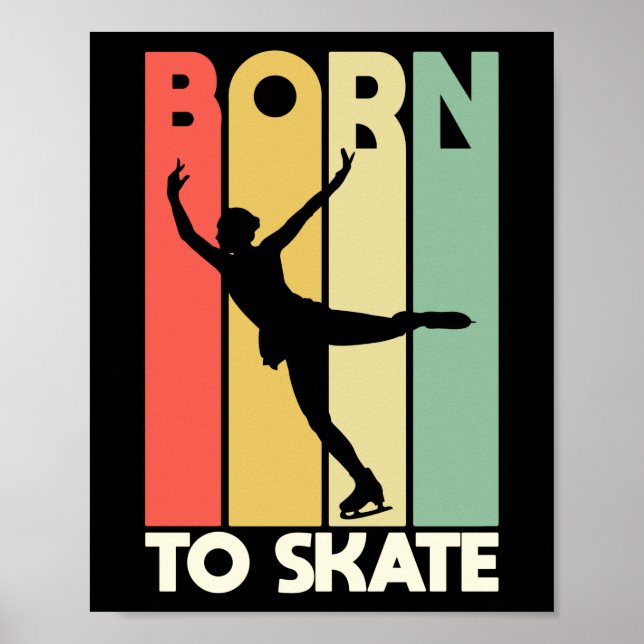 Poster Figure Patinage Né À Patinage Sur Glace (Devant)