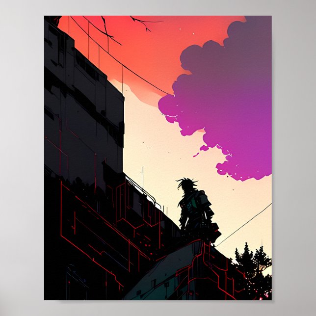 Poster Figure solitaire (Devant)
