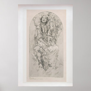 Poster Figures Décoratives 8 par Alphonse Mucha Vintage