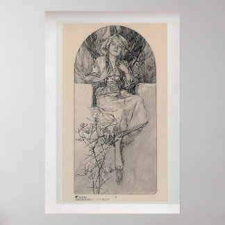 Poster Figures Decoratives by Alphonse Mucha Vintage
