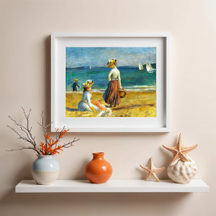 Poster Figures on the Beach, Renoir