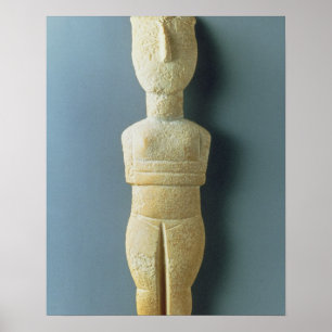 Poster figurine féminine, début Cycladique, c.2800-2300 a