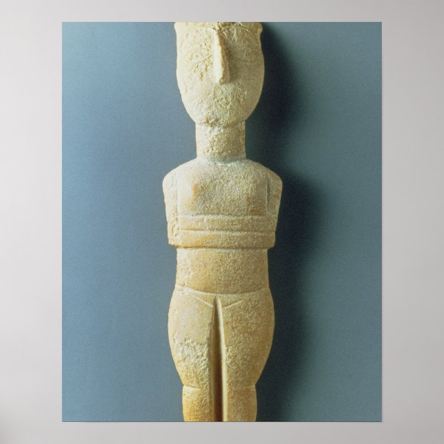 Poster figurine féminine, début Cycladique, c.2800-2300 a (Devant)