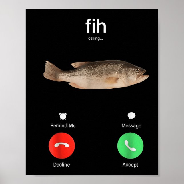 Poster Fih Appel Me Rappel Message Refuser Accepter Télép (Devant)