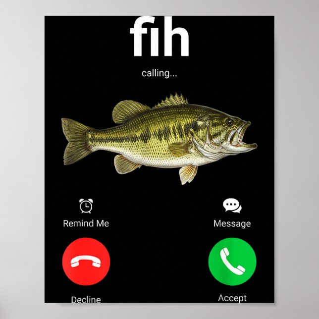 Poster Fih Calling Decline Accept Funny Phone Call Misspe (Devant)