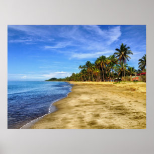 Poster Fiji Beach Sand and and Sky