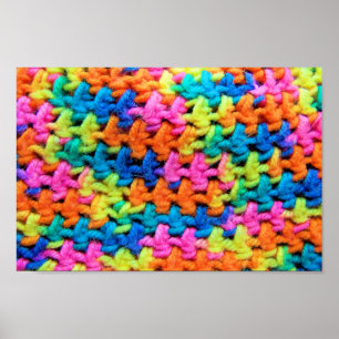 Poster Fil Crochet coloré