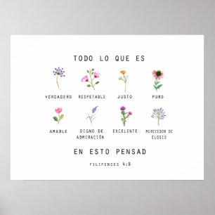 Poster Filipenses 4 : 8 Póster