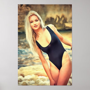 Poster Fille 2 de Pin- de plage