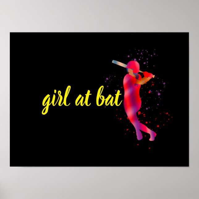 Poster Fille à Bat (Devant)