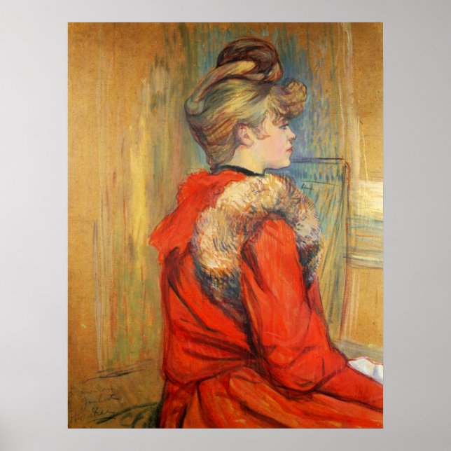 Poster Fille à fourrure de Toulouse-Lautrec (Devant)