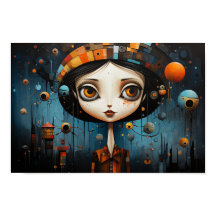 Fille aux grands yeux Halloween