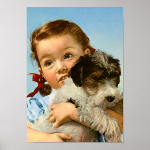 Poster Fille avec chien en Allemagne