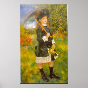 Poster Fille avec parasol par Pierre Renoir