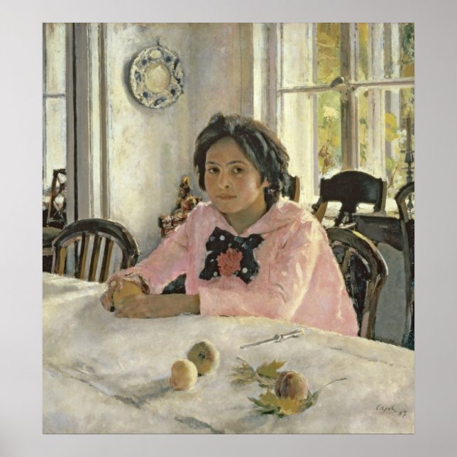 Poster Fille avec pêches, 1887 (Devant)