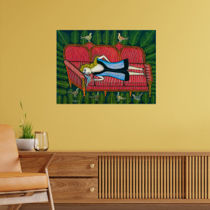 Poster Fille avec pigeons   Morris Hirshfield  