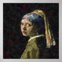 Fille Avec Une Fraise Élevant Beau Art Spoof