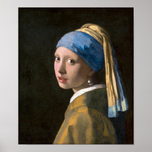 Poster Fille avec une oreille perle   Johannes Vermeer  