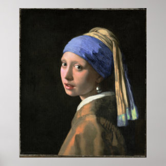 Poster Fille avec une perle oreille K. Orooj Profoundism