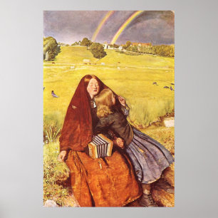 Poster Fille aveugle de John Everett Millais