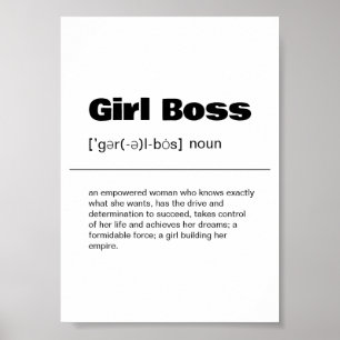 Poster Fille Boss Définition Mur Art Imprimer