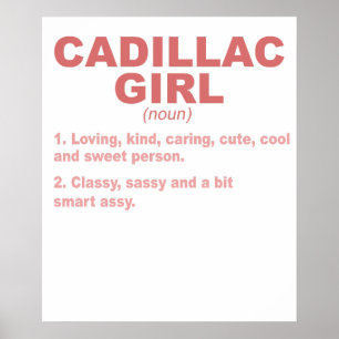 Poster FILLE CADILLAC MI MICHIGAN Ville Amusante Maison R