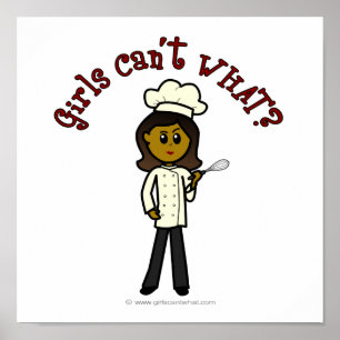 Poster Fille chef foncé