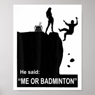 Poster Fille choisit badminton au lieu de garçon, il a di