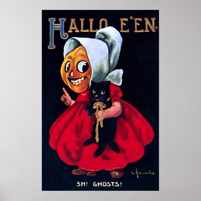 Poster Fille citrouille (Devant)