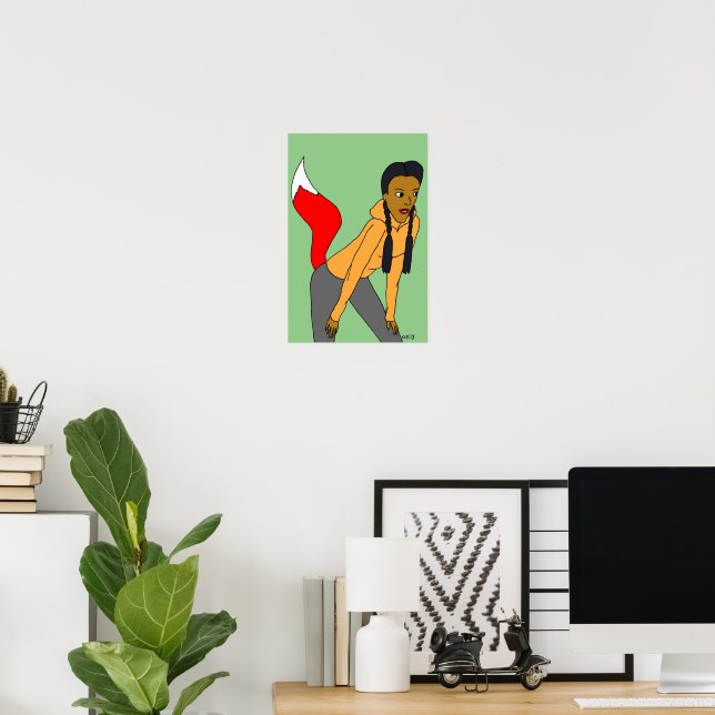 Poster fille coquine  (Bureau à domicile)