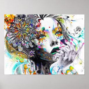 Poster Fille d'Abstarct