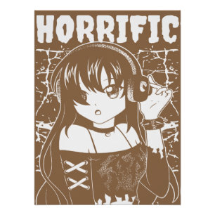 Poster Fille d'anime Edge "Horrifique" Vêtements de rue G