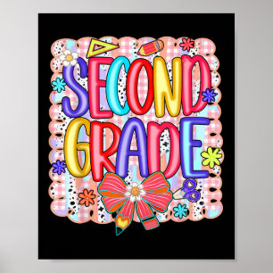 Poster Fille de 2e année Prépa Retour à l'école 2e année