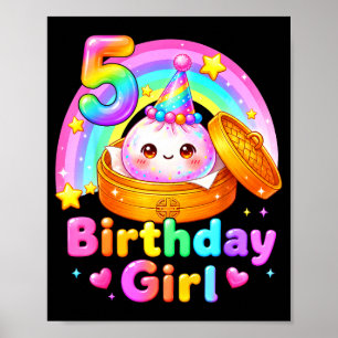 Poster fille de 5 ans dumpling kawaii pastel anime 5