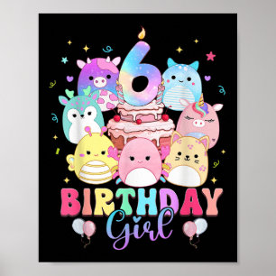 Poster Fille de 6 ans pour son anniversaire Squish Squad