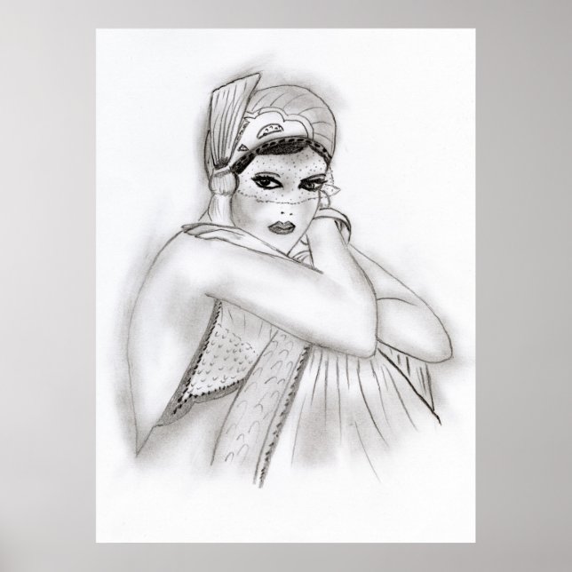 Poster Fille de Flapper (Devant)