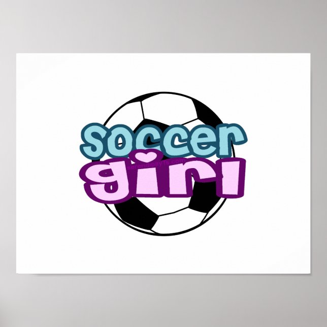 Poster Fille de football (Devant)