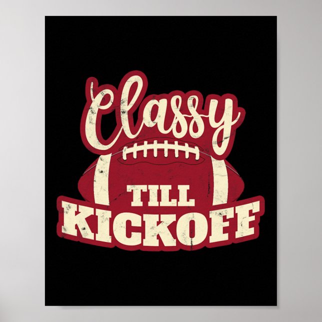Poster Fille de football cadeau Cly jusqu'au coup d'envoi (Devant)