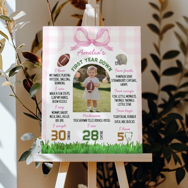 Poster Fille de football Premier anniversaire de la ceint (Créateur téléchargé)