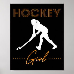 Poster Fille de hockey Cadeau de hockey sur gazon Joueuse
