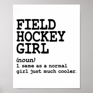 Poster Fille de hockey sur gazon Femmes Définition de spo
