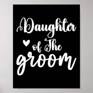 Poster Fille De La Groom Mariage Fête Correspondant Brida