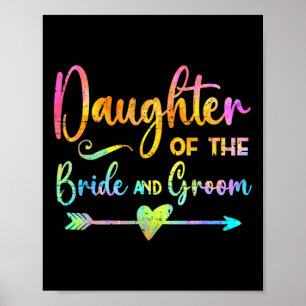Poster Fille de la mariée et du marié Tie Dye Tee Mariage