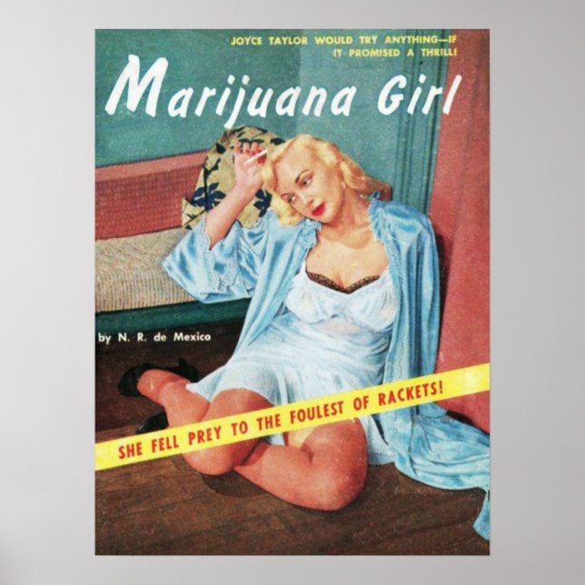 Poster Fille de la Marijuana (Devant)